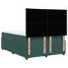 vidaXL Pat box spring cu saltea, verde &icirc;nchis, 140x190 cm, catifea