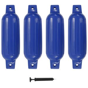 vidaXL Bară de protecție barcă, 4 buc., albastru, 41x11,5 cm, PVC