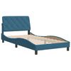 vidaXL Cadru de pat fără saltea, albastru, 100x200 cm, catifea