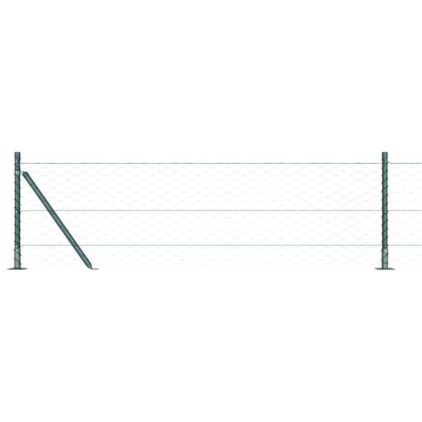 vidaXL St&acirc;lp de gard. Verde 50 x 0,6 m (plasă de 50 mm) Oțel și PVC