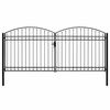 vidaXL Poartă de gard ASSEN Ușă dublă cu blat arcuit din oțel 400x200 cm