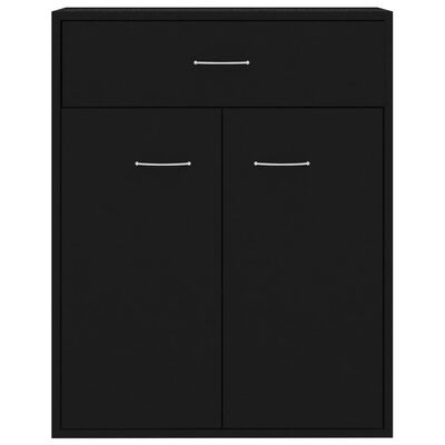 vidaXL Servantă, negru, 60x30x75 cm, PAL