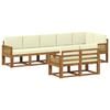 vidaXL Set de canapele de exterior 8 buc. Natural și Crem Poliester
