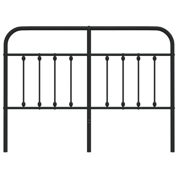 vidaXL Tăblie de pat de schimb metalică, negru, 140 cm