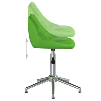 vidaXL Scaun de birou pivotant, verde, piele ecologică