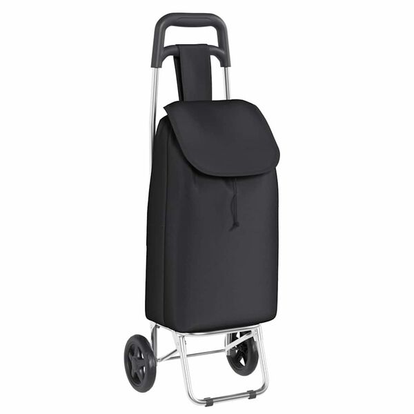 vidaXL Carucior de cumpărături Negru 35 x 28 x 92 cm Tafeta Oxford