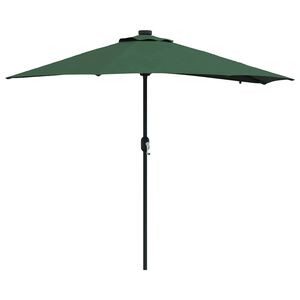 vidaXL Parasol de Grădină Verde 294 x 150 x 223 cm Poliester și oțel