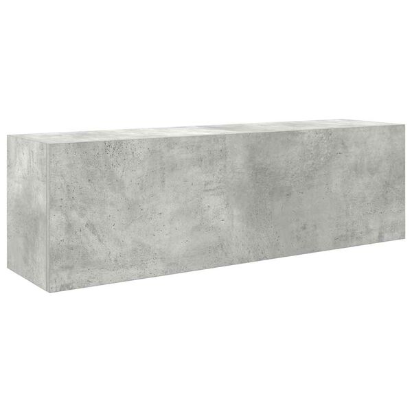 vidaXL Dulap perete baie, gri beton, 100x25x30 cm, lemn prelucrat