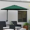 vidaXL Parasol de Grădină Verde 248 x 248 x 148 cm Poliester și oțel