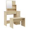 vidaXL Set măsuță de toaletă, stejar sonoma, 86,5x35x136 cm