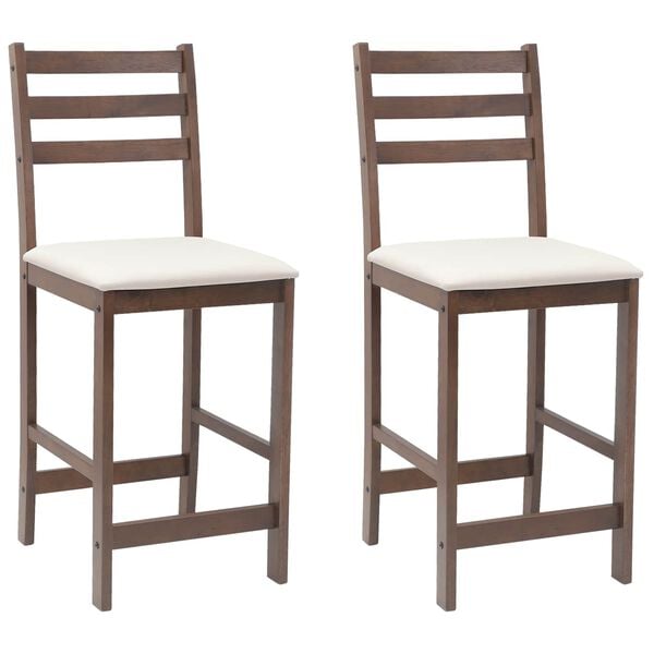 vidaXL Scaune de dining 2 pcs Maro deschis 40 x 47,5 x 99,5 cm