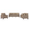 vidaXL Set de canapele cu perne, 3 piese, cappuccino, piele ecologică