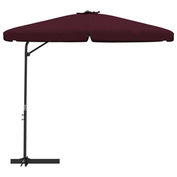 vidaXL Umbrelă de soare exterior, st&acirc;lp din oțel, roșu bordo, 300 cm