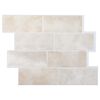 vidaXL Placă de metrou 50 pcs Marmură bej 29 x 21 cm Poliuretan și PET