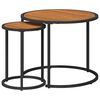 vidaXL Set de măsuțe de cafea 2 buc. Natural și Negru 55 x 55 x 45 cm