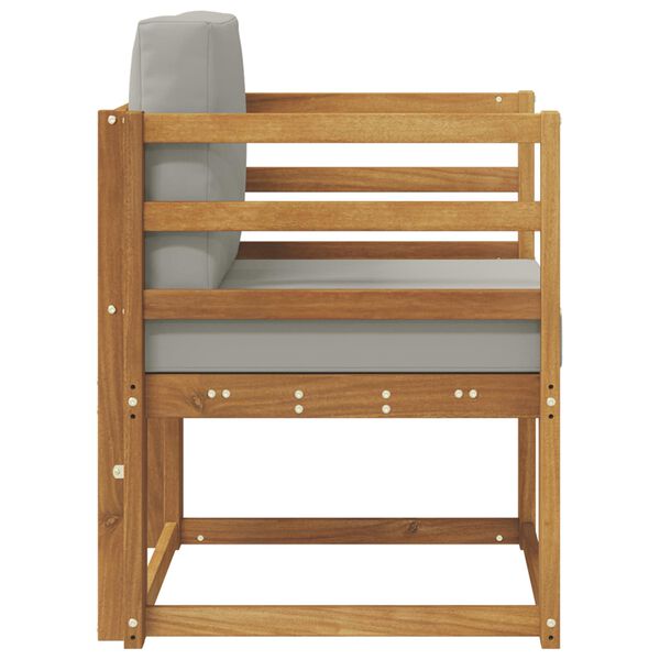 vidaXL Canapea de exterior Lemn de acacia solid și poliester