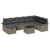 vidaXL Set de canapele pentru grădină 9 buc. Rattan poli