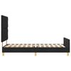 vidaXL Cadru de pat cu headboard Negru 100 x 200 cm țesătură