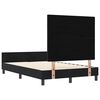 vidaXL Pat cu arcuri cu headboard Negru 120 x 190 cm Catifea
