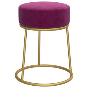 vidaXL Taburet rotund, violet, catifea