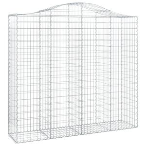 vidaXL Coș gabion arcuit, 200x50x180/200 cm, fier galvanizat