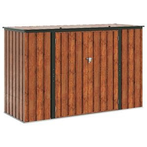 vidaXL Cutie de depozitare pentru grădină Maro 214 x 82 x 132 cm Oțel