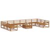 vidaXL Set de canapele de exterior 11 pcs natural Lemn Solid de Acacia