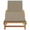 vidaXL Șezlong cu pernă Gri taupe 200 x 67 x 84cm Lemn masiv de acacia