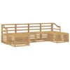 vidaXL Seturi de canapele 6 pcs Alb Lemn Solid de Acacia