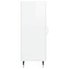 vidaXL Servantă, alb extralucios, 34,5x34x90 cm, lemn compozit