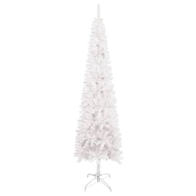 vidaXL Brad de Crăciun artificial subțire, alb, 210 cm