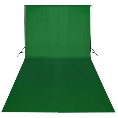 vidaXL Fundal foto, bumbac, verde, 600 x 300 cm, Chroma Key
