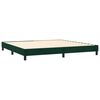 vidaXL Pat box spring cu saltea, verde &icirc;nchis, 200x200 cm, catifea