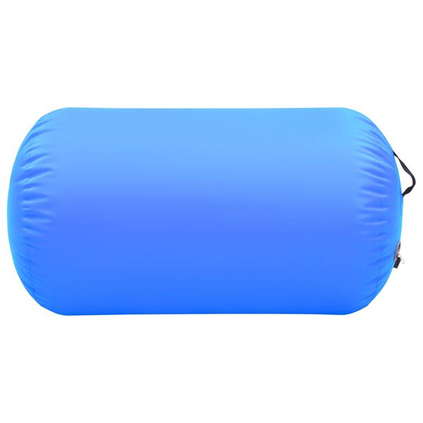 vidaXL Rulou de gimnastică gonflabil cu pompă, albastru, 100x60 cm PVC