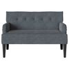 vidaXL Bancă Chesterfield Gri închis 112 x 65.5 x 75 cm Catifea