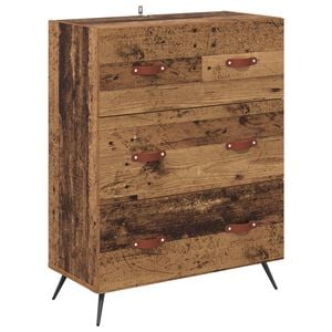 vidaXL Comodă cu sertare Lemn vechi 69,5 x 34 x 90 cm Lemn prelucrat