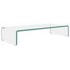 vidaXL Stand TV/Suport monitor, sticlă transparentă 70x30x13 cm