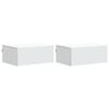 vidaXL Dulap de noapte suspendat 2 buc. Alb 49 x 34,5 x 20 cm