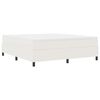 vidaXL Pat cu arcuri Crema și Alb 180 x 200 cm Țesătură din corduroy