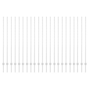 vidaXL St&acirc;lp de gard. 22 pcs Argintiu 200 cm Oțel