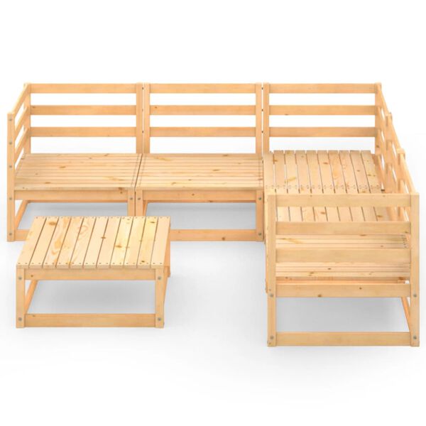 vidaXL Set mobilier de grădină, 6 piese, lemn masiv de pin
