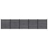 vidaXL Set de Gard 5 buc. 872 x 186 cm WPC și Aluminiu Gri