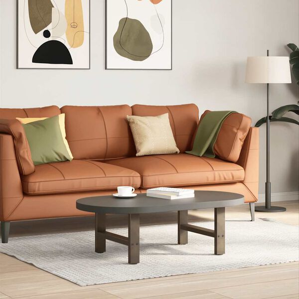 vidaXL Picioare pentru masă de cafea, oțel natural, 2 buc., 50x(30-31) cm