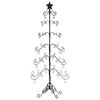 vidaXL Brad de Crăciun din metal pentru decor, negru, 215 cm