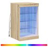 vidaXL Servantă cu lumini LED, stejar sonoma, 41x37x67 cm