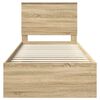vidaXL Cadru de pat Stejar Sonoma 90 x 190 cm Lemn de pin masiv