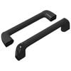 vidaXL M&acirc;nere Simplu 2 buc. Negru 380 x 34 x 85 mm Aluminiu și PP