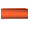 vidaXL Copertină retractabilă manual cu stor, portocaliu&maro, 3x2,5 m