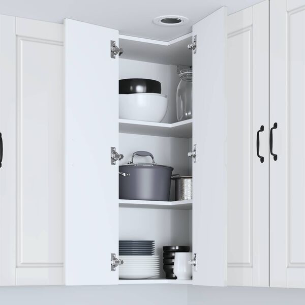 vidaXL Dulap de bucătărie Alb lucios 57 x 57 x 100 cm Lemn compozit