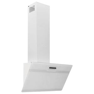vidaXL Hotă de perete, alb, 60 cm, oțel și sticlă securizată